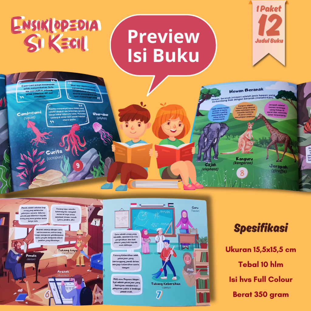 Ranah Buku Paket 12 Buku Anak Ensiklopedia Si Kecil