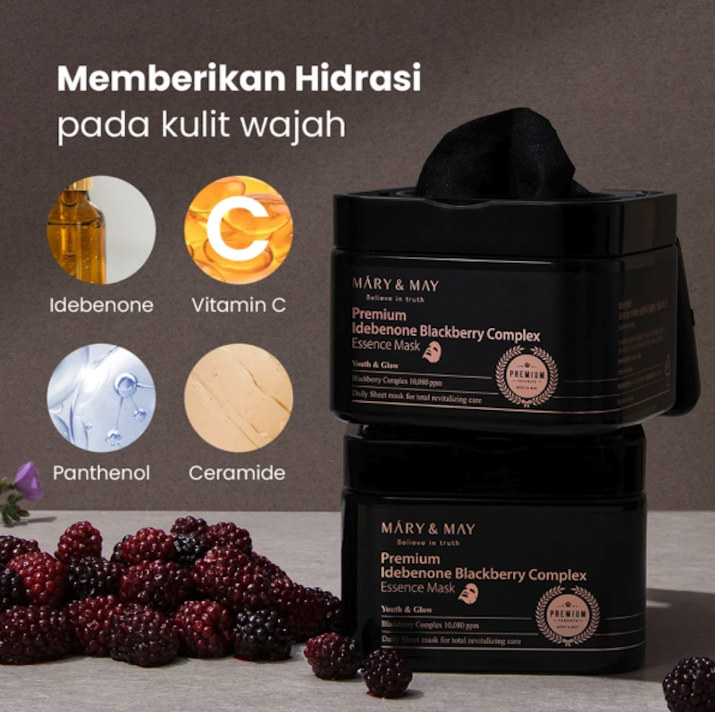 Mary & May Premium Idebenone Blackberry Complex Essence Mask 3