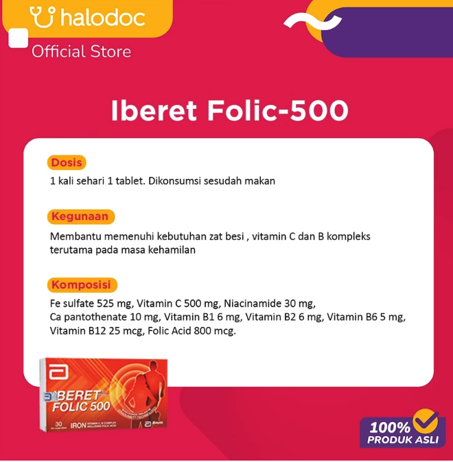 Abbott Iberet Folic 500