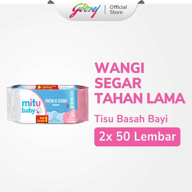 Baby Fresh & Clean Wipes Blooming Cherry 3