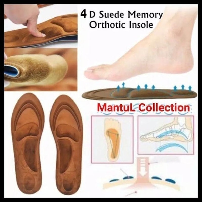Suede Orthopedic Shoe Insoles 3