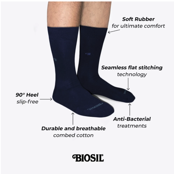 Mundo Socks Biosil Men Casual Sock Knee Anti Bacteria