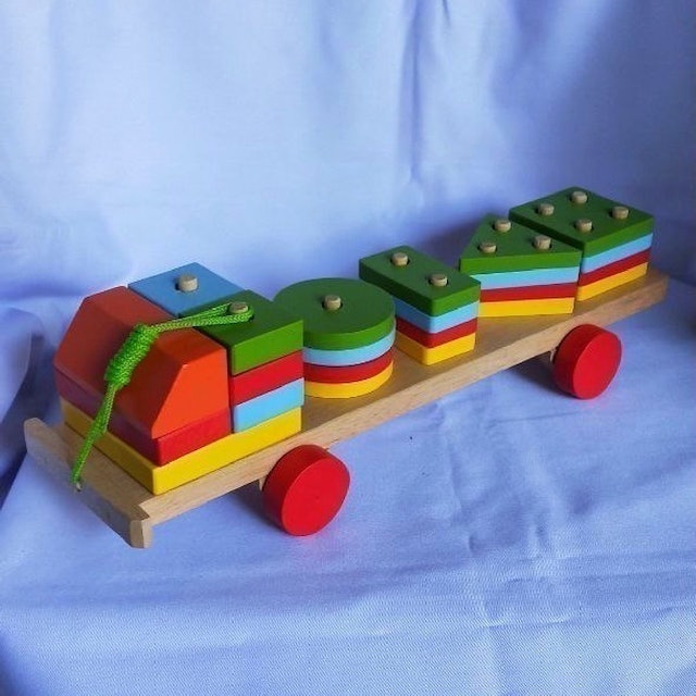 Omocha Truk Geometri Mainan Transportasi 
