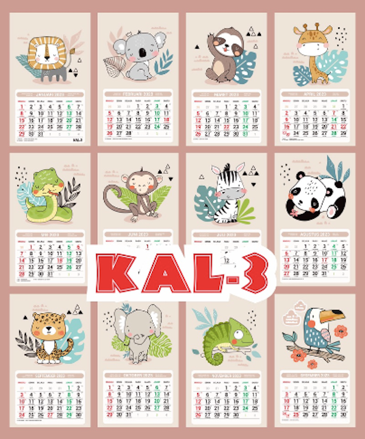 Azkafun Kalender Meja Mini Aesthetic