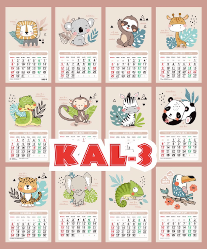 Kalender Meja Mini Aesthetic 5