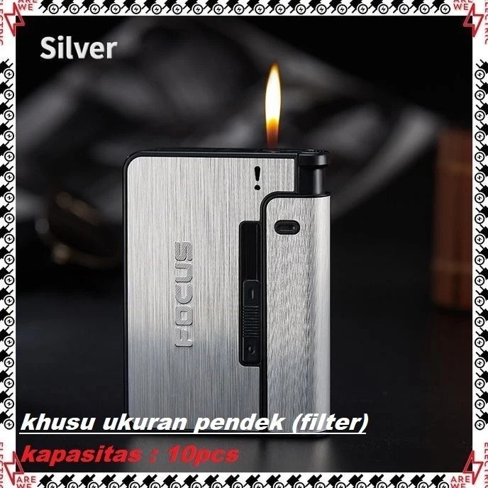  Focus Kotak Rokok Plus Korek Api Bara YH 001  DY1521