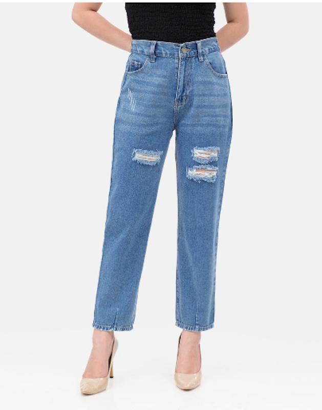 Boyfriend Jeans Washed Sobek (Ripped) 3
