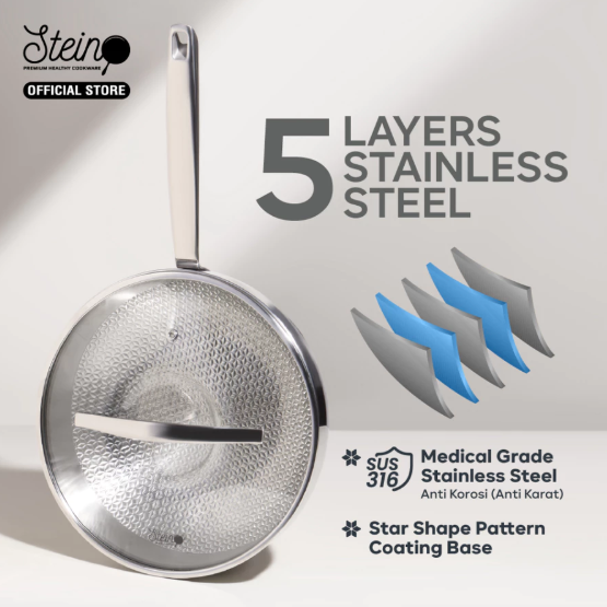 Stein Perkasa Internasional Stein Elite Clad Wok Pan