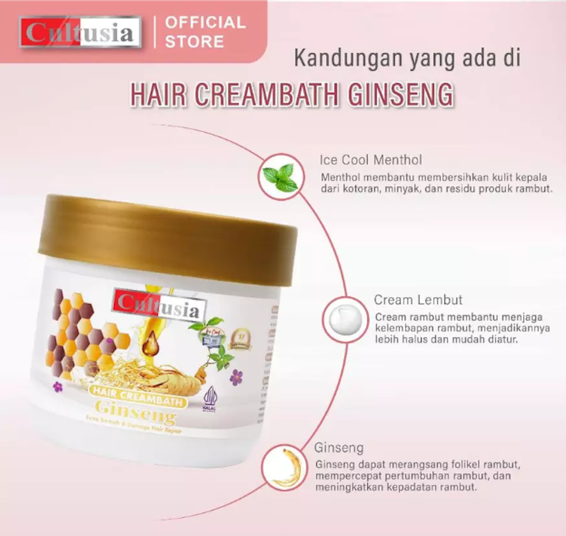 Cultusia Hair Creambath Ginseng 3
