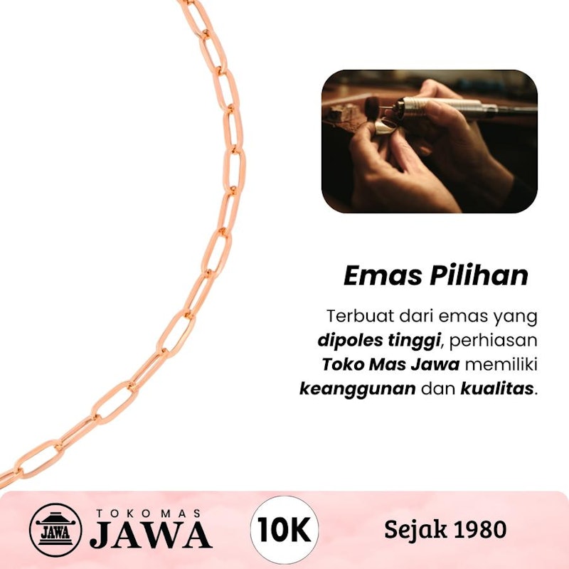 Kalung Polos Emas Cattena Kadar 10 Karat 3