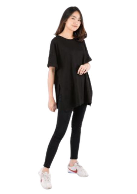 10 Rekomendasi Kaos Polos Hitam Wanita Terbaik  1