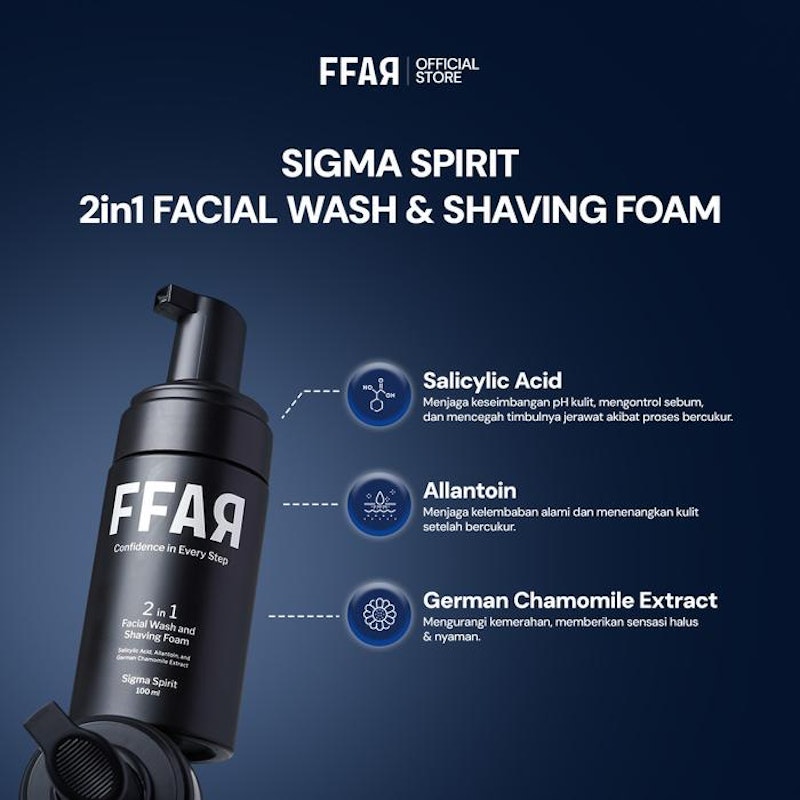 FFAR Sigma Spirit 2in1 Facial Wash & Shaving Foam 4