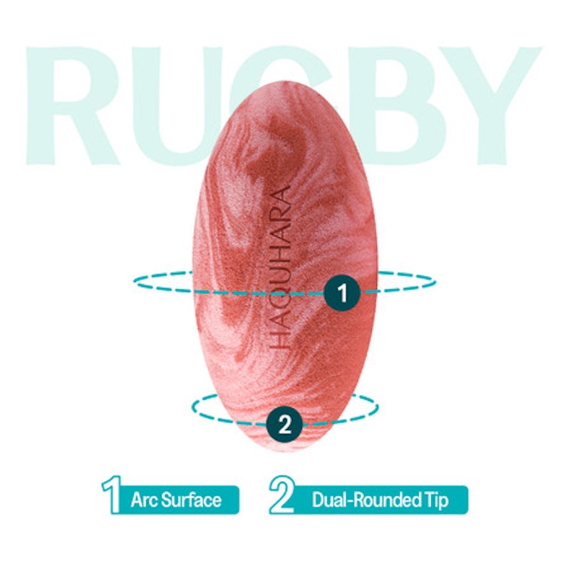 Haquhara Pebble Terracotta Makeup Sponge Rugby 2