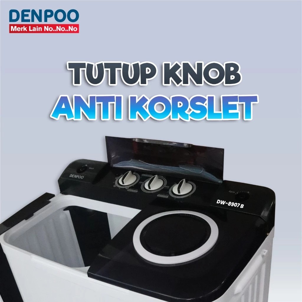 Denpoo Mandiri Indonesia  Denpoo Mesin Cuci 2 Tabung  DW-8907B