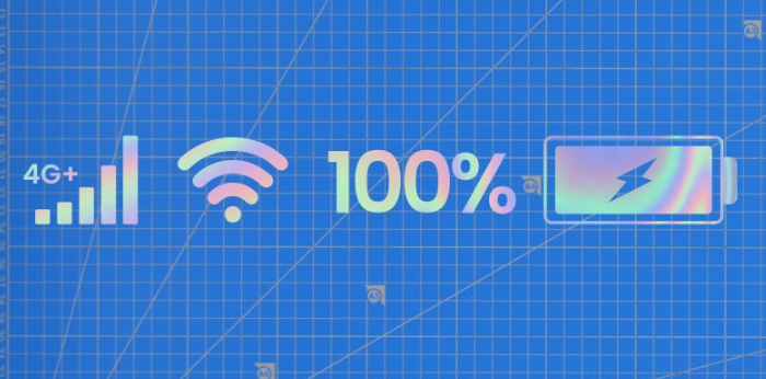 Stiker Sinyal Wi-Fi dan Baterai