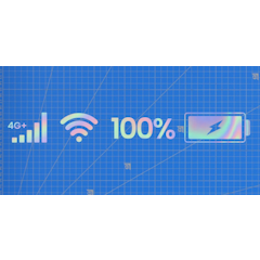 Stiker Sinyal Wi-Fi dan Baterai