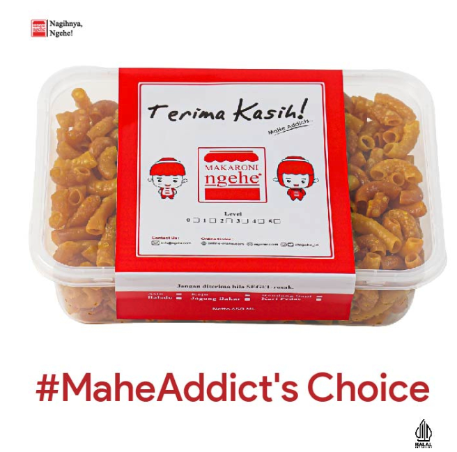 Makaroni Ngehe Makaroni Kering Kemasan Toples