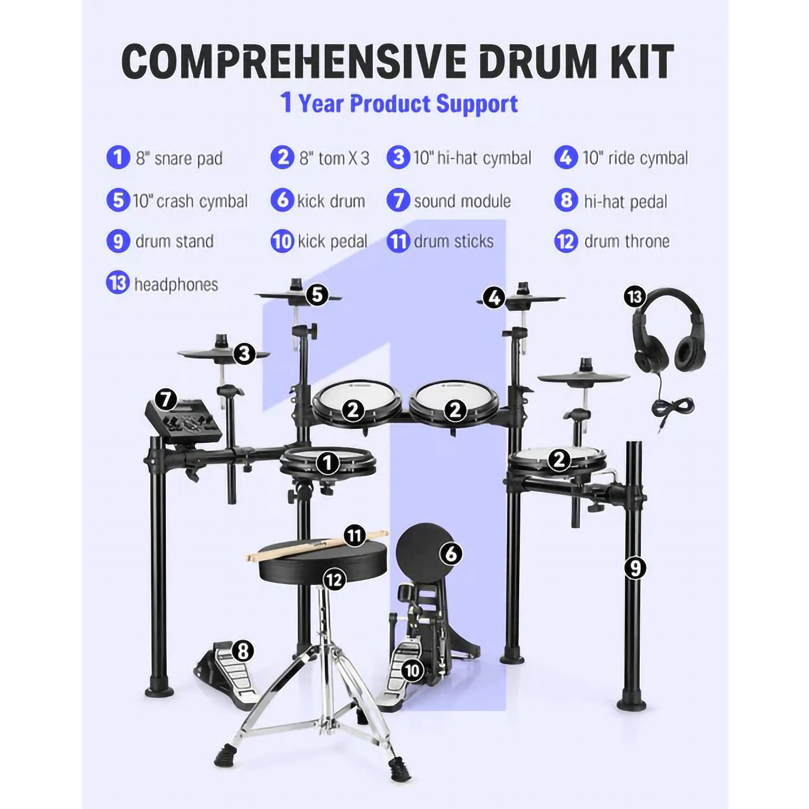 Donnermusic Donner Electronic Drum Set DED-200