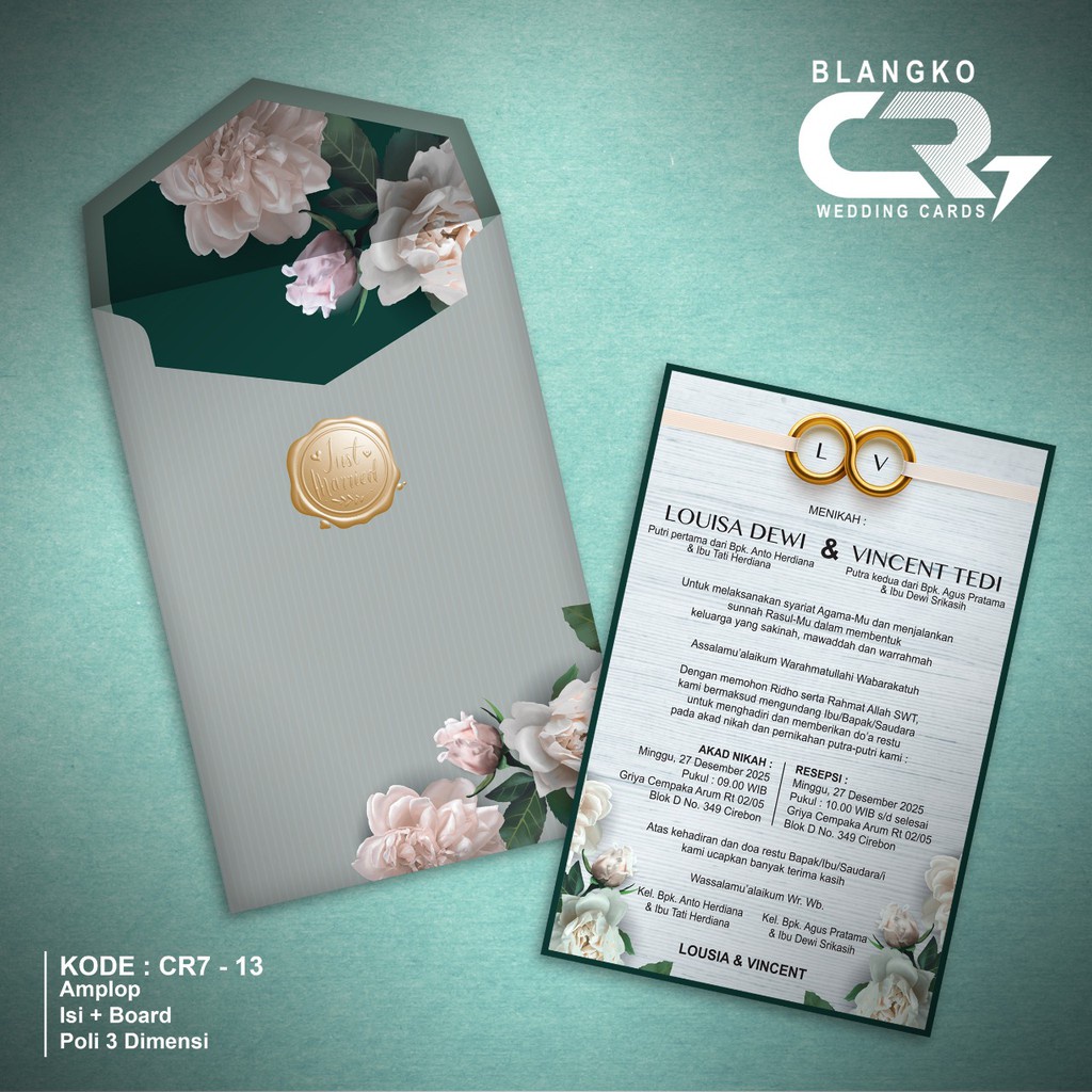 CR Wedding Cards Undangan Pernikahan Hard Cover  4
