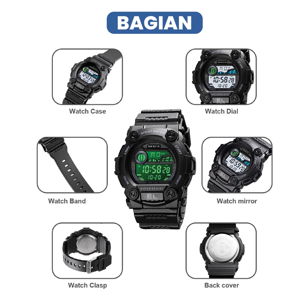 Sesco Jam Tangan Digital Anak 8110 