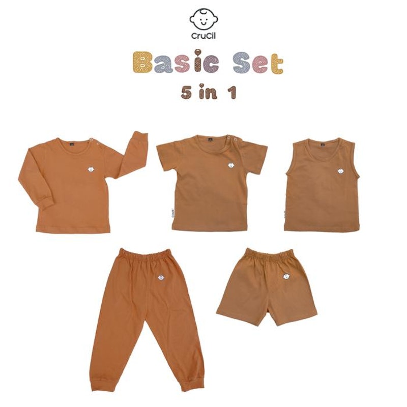 CruCil Factory Baju Kaos Anak Basic Set 5in1 3