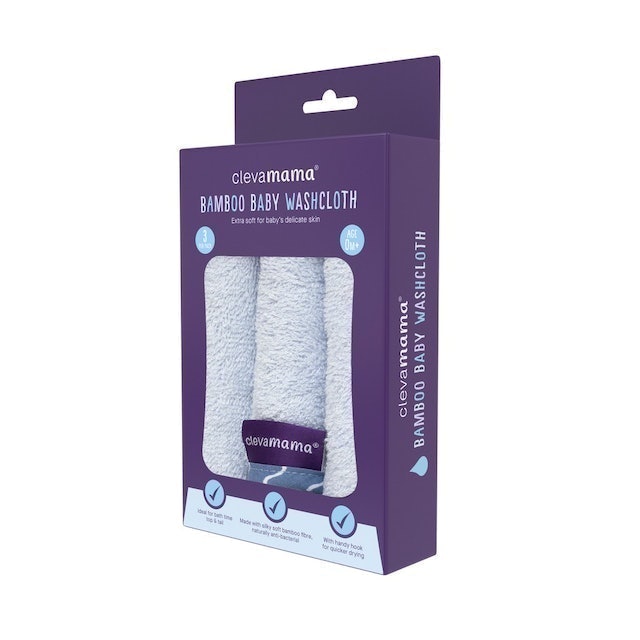 ClevaMama Bamboo Baby Washcloth