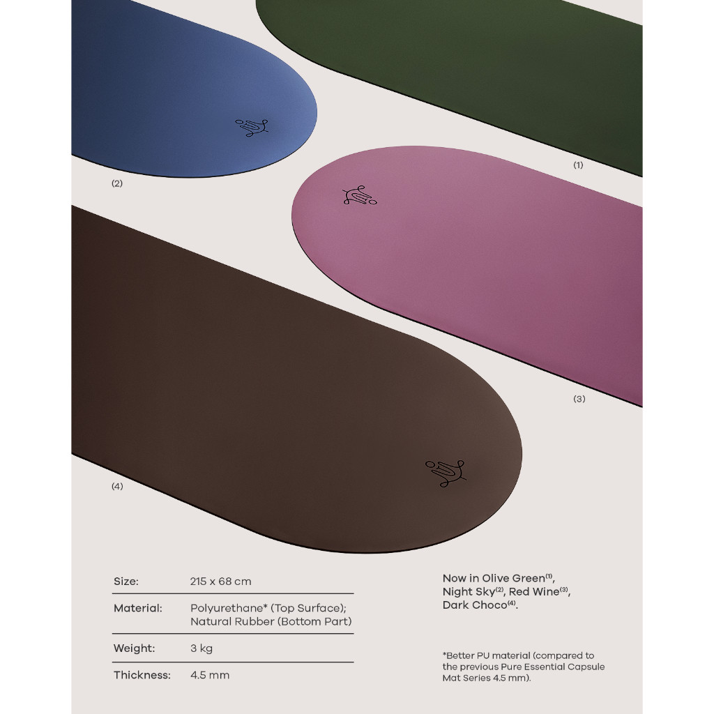  The Minimalist Yogi Pure Essential Mat 4.5mm The Capsule Edition