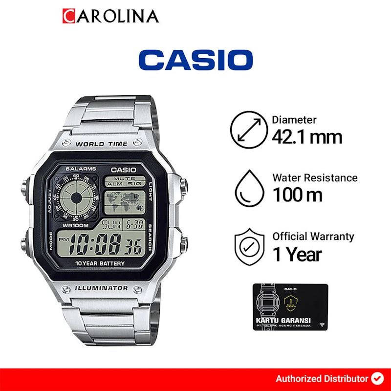 CASIO Digital AE-1200WHD-1AV