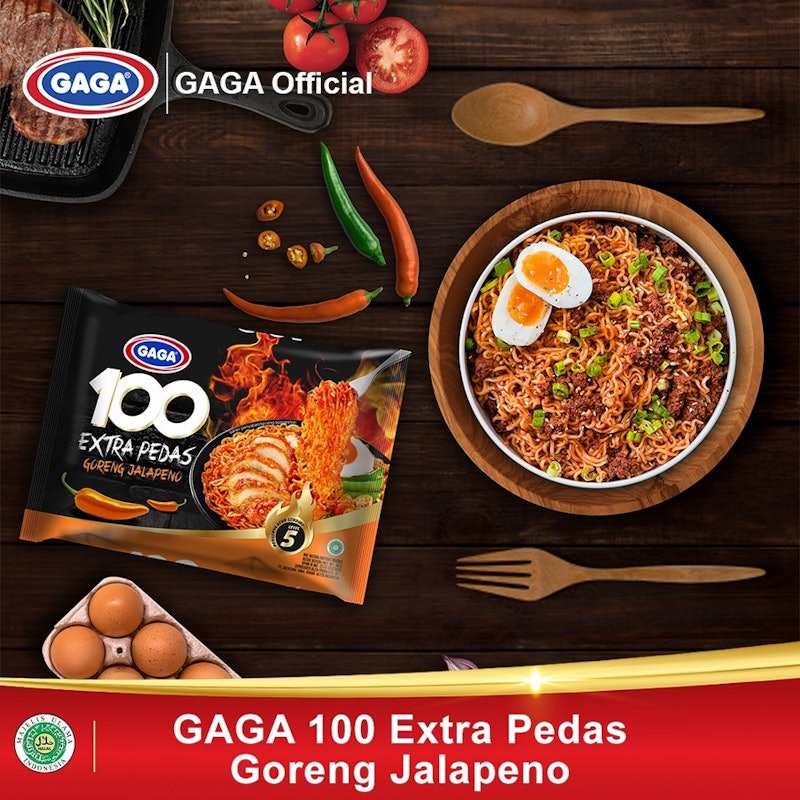 Gaga 100 Extra Pedas Goreng Jalapeno 5 pcs 3