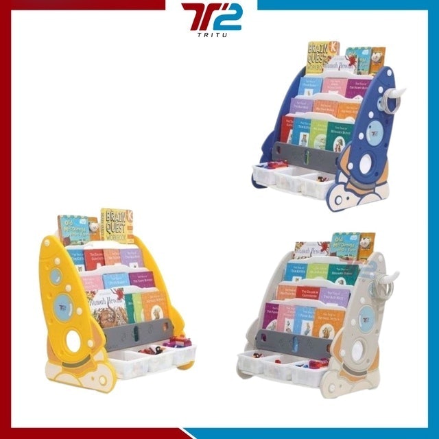 TRITU Rak Buku Anak Model Roket 