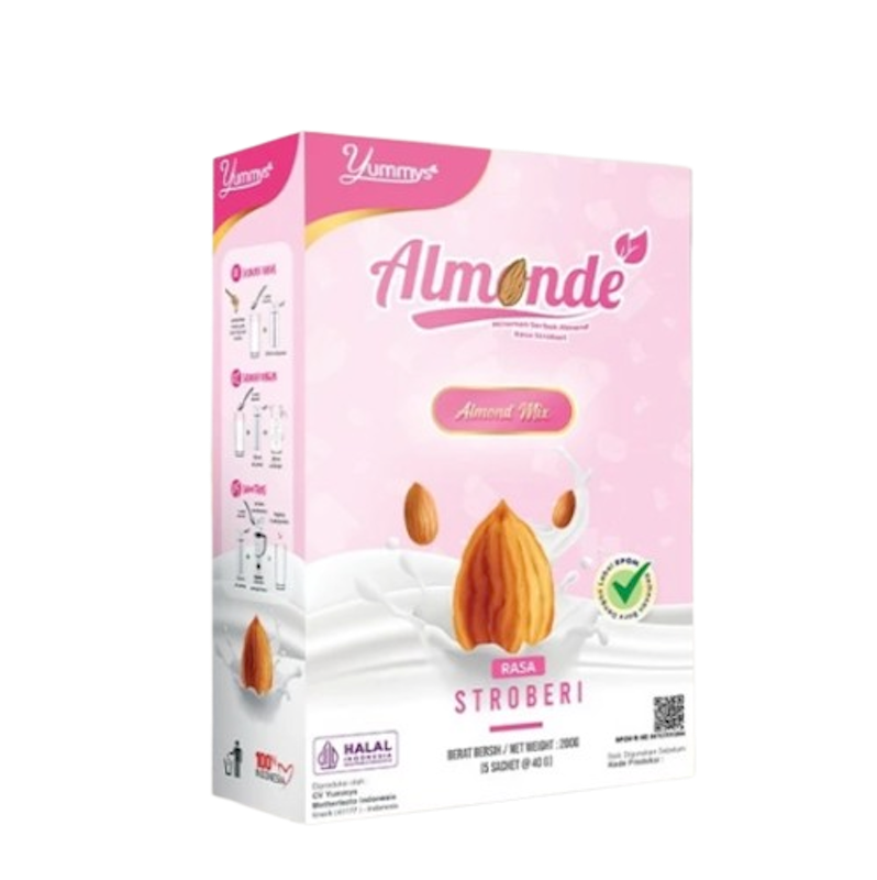 Yummys Mom n Babe Almonde Rasa Stroberi 1