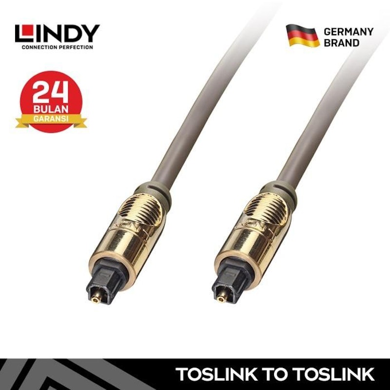 LINDY Toslink SPDIF Digital Audio Optical Premium Cable 1 meter 5