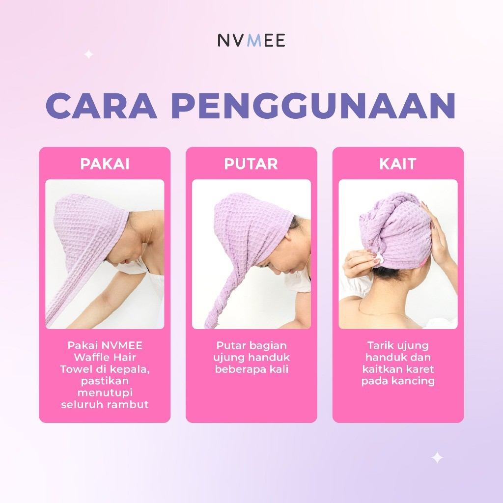  NVMEE Waffle Hair Towel