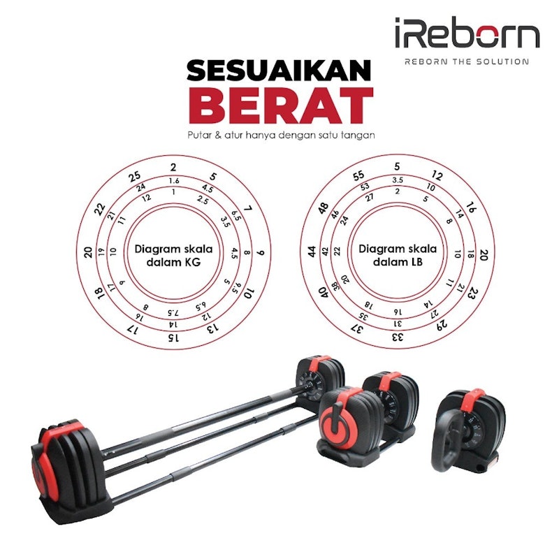 iReborn Adjustable Dumbbell 3 in 1 5