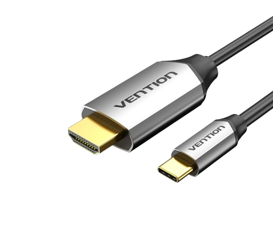 Vention USB C to HDMI 4K 60Hz with HDCP 2.2 Metal Cotton Braided Gray ｜ CRB