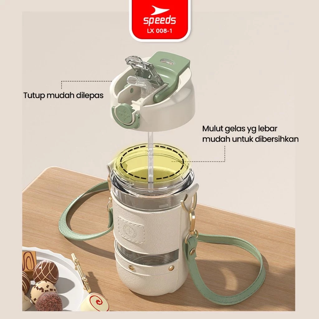 Speeds Indonesia SPEEDS Botol Minum Tumbler Glass 008-1