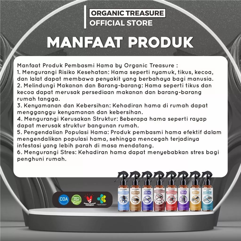  ORGANIC TREASURE Pembasmi Tikus Spray