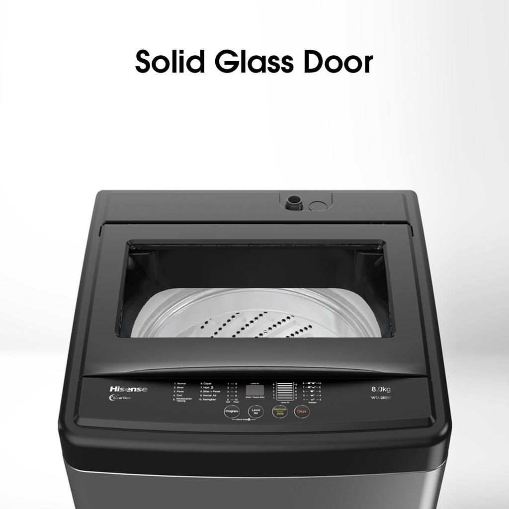 Hisense Hisense Mesin Cuci 1 Tabung Top Loading 8 kg WTAG803T