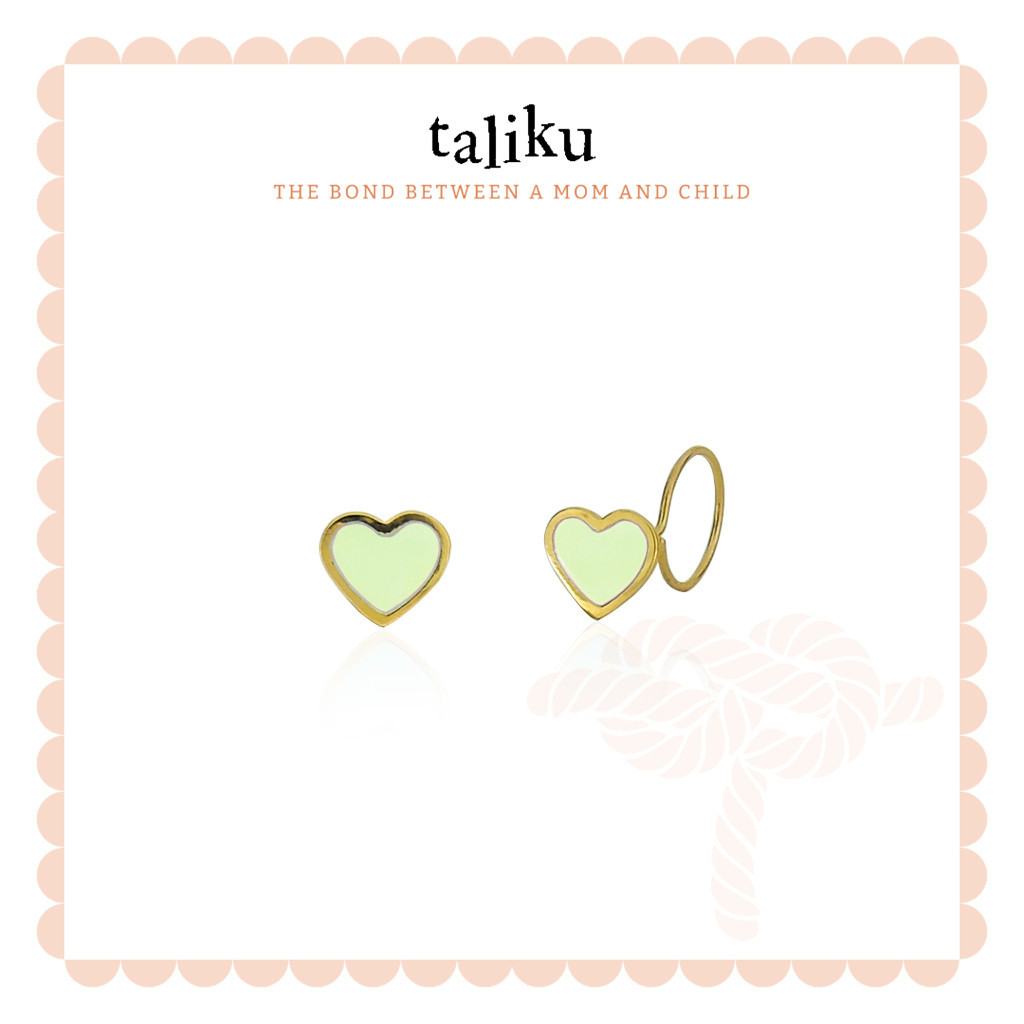Taliku Mini Enamel Heart Round Loop 2