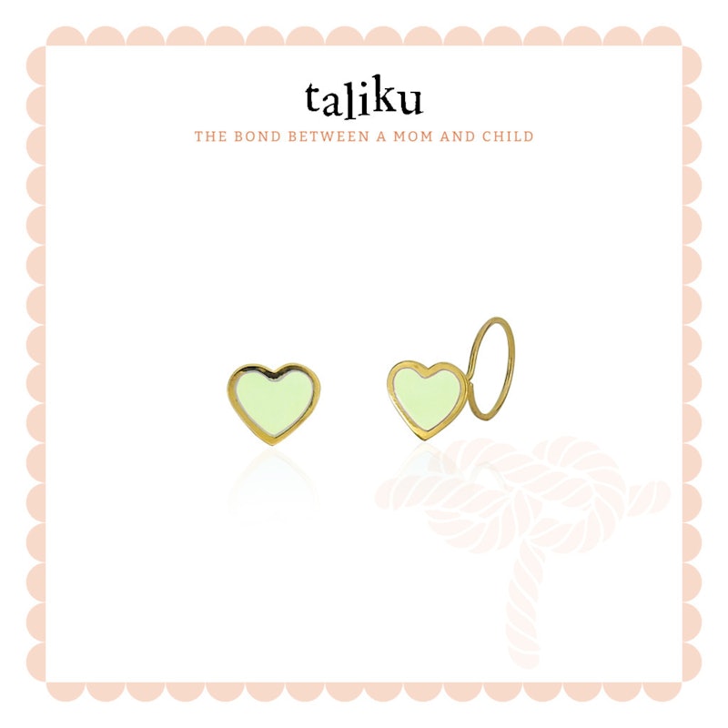 Taliku Mini Enamel Heart Round Loop 2