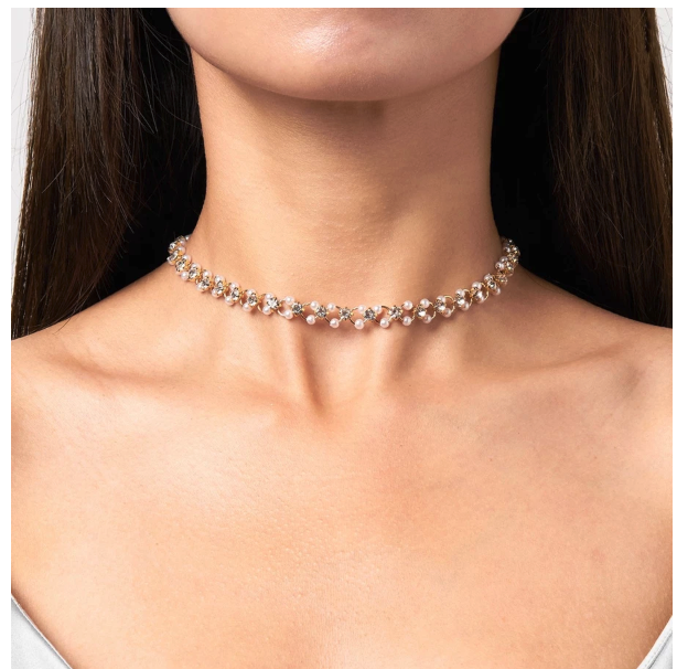 Sparklinc Quin Choker Necklace