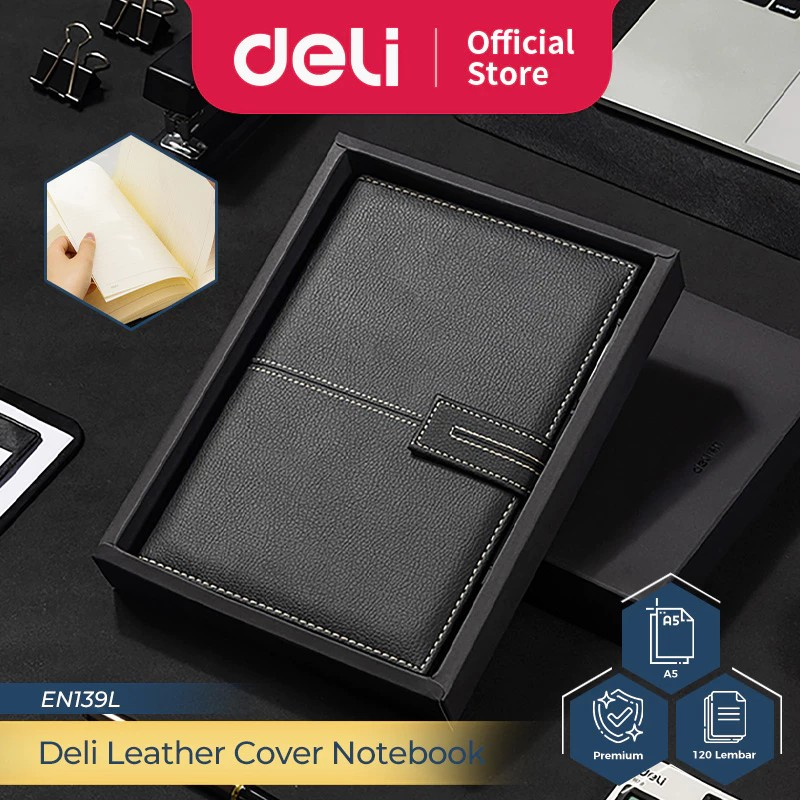 Deli Leather Cover Notebook Set 2