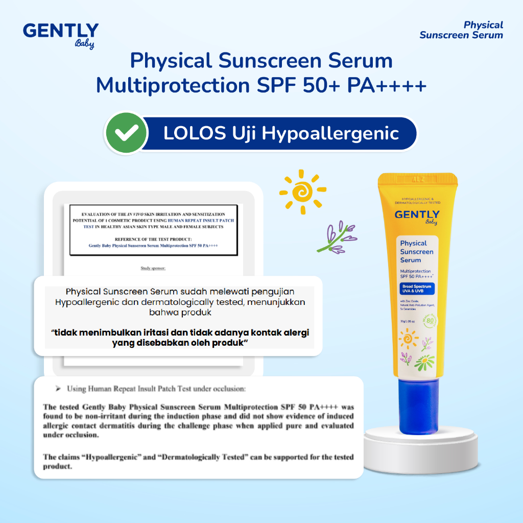 Inovasi Teknologi Untung Berkah GENTLY Baby Physical Sunscreen Serum
