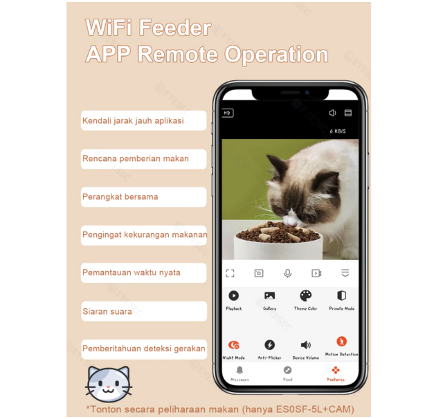 Upin Masa Depan EYESEC Smart Pet Feeder WiFi Dispenser 5L