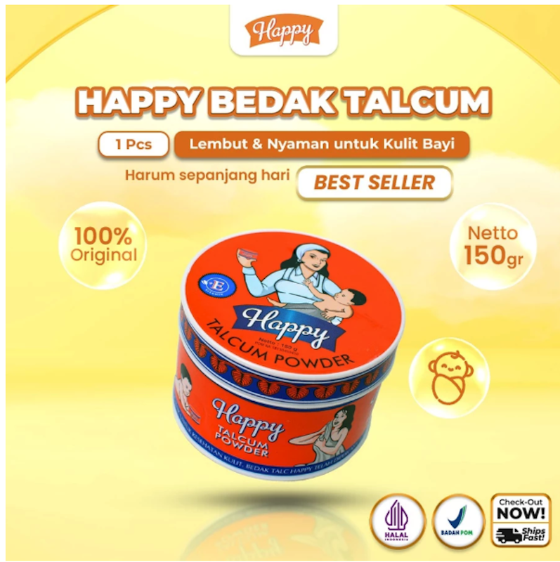 Inticosmetic Lestari Happy Talcum Powder