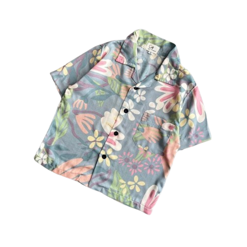 SORTE TROPICAL Kemeja Anak Bunga Floral Pantai Hawaiian 1