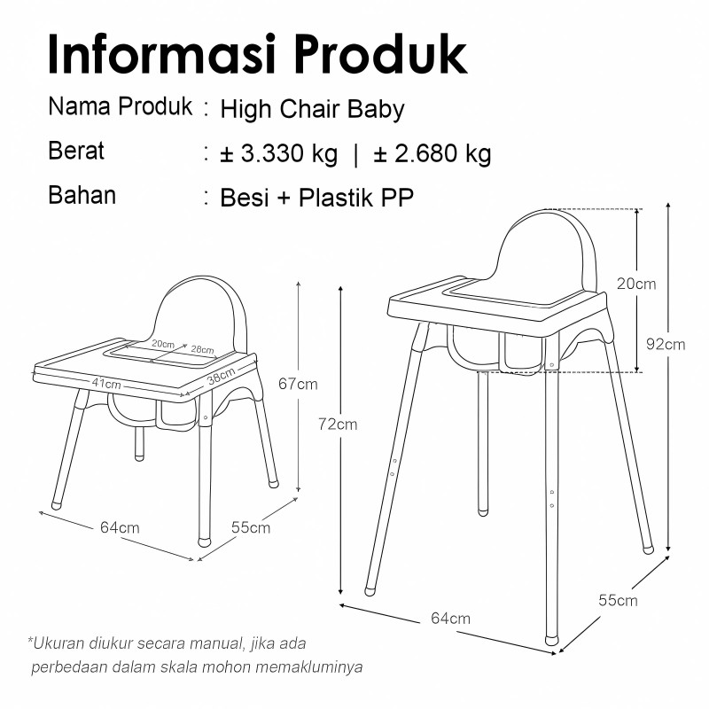  Morning Star Kursi Makan Balita A2201
