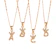 Lanme Jewelry Kalung Titanium Wanita Huruf A-Z Gold Model Italy 1