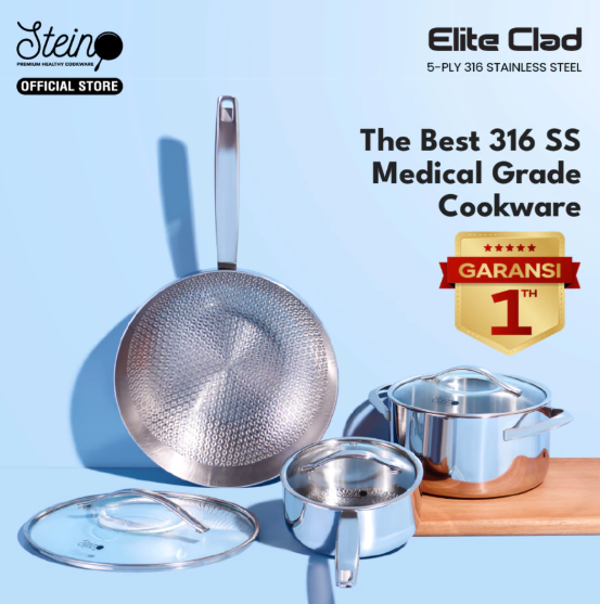 Stein Perkasa Internasional Stein Elite Clad Wok Pan