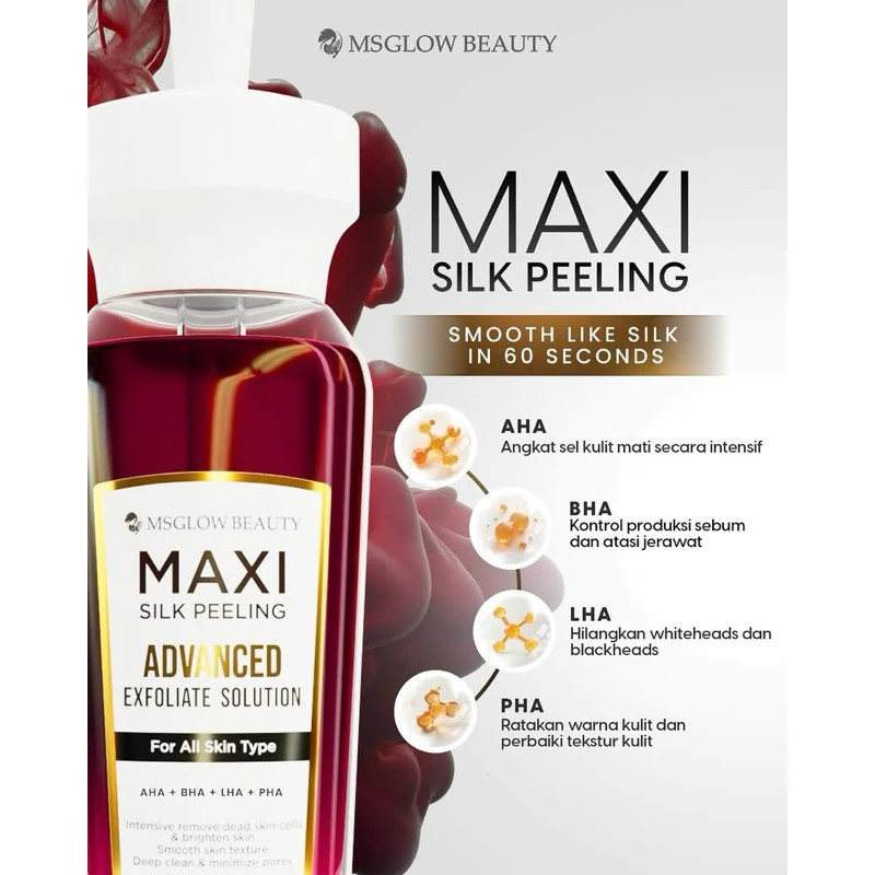 Kosmetika Global Indonesia MS Glow Maxi Silk Peeling serum